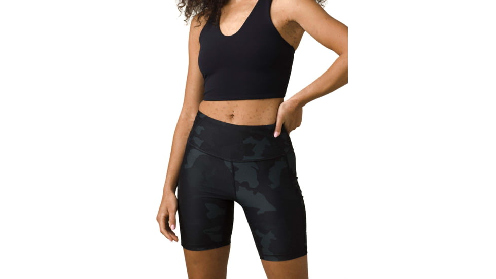 prAna Electa Short II - Women's, Large, Black Camo, 1971401-002-L