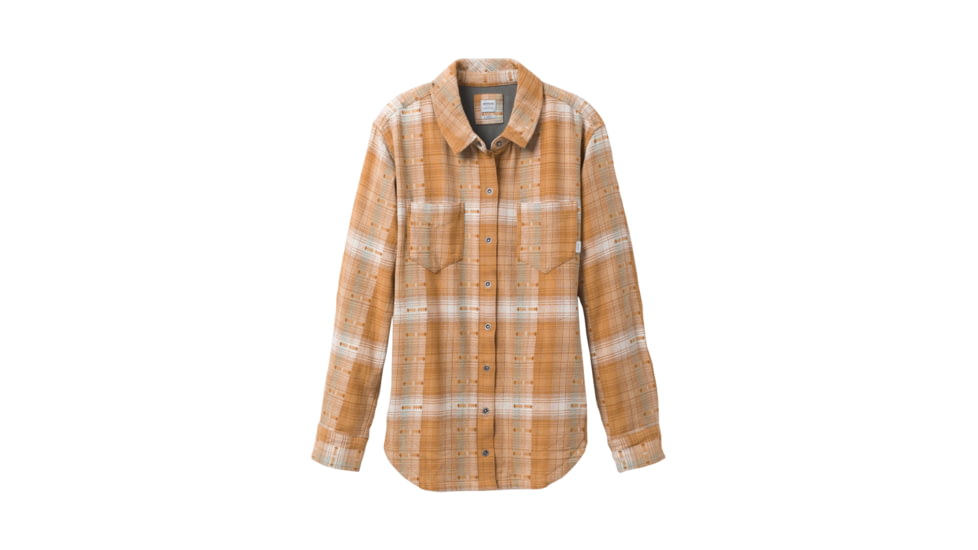 prAna Emerick Lined Flannel - Women's, Large, Embark Brown, 1967061-200-L