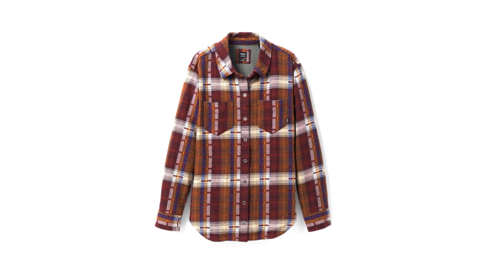 prAna Emerick Lined Flannel - Women's, Small, Rhubarb, 1967061-600-S
