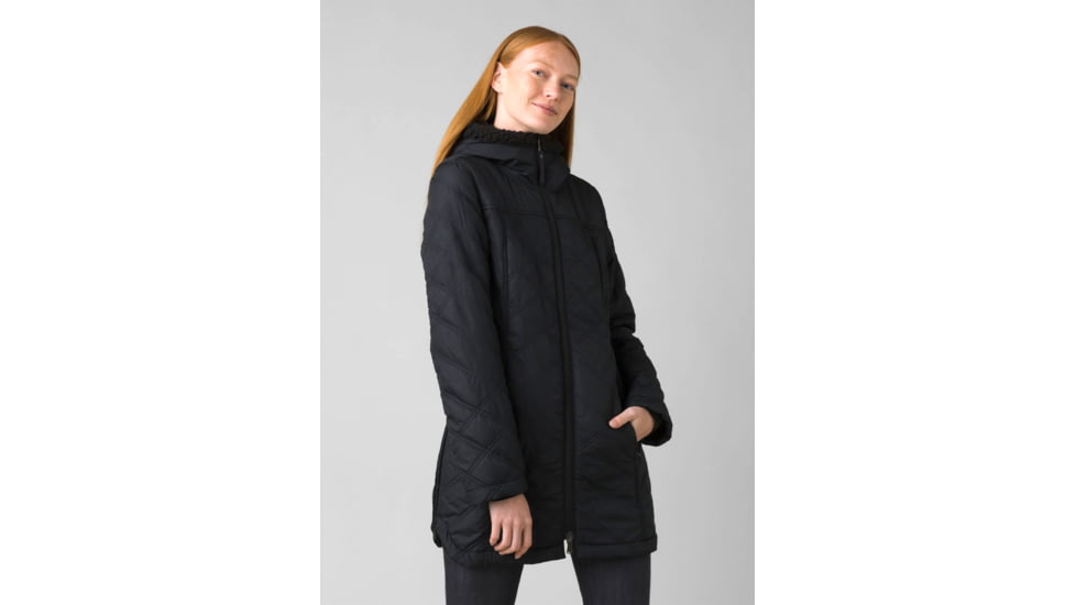 prAna Esla Coat - Womens, Black, Small, 1962151-001-S