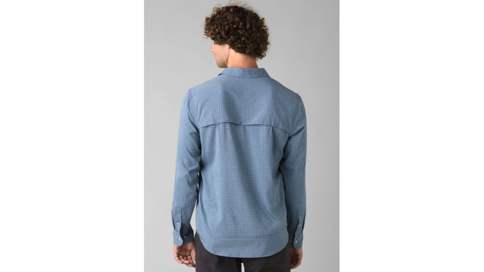 prAna Garvan Long Sleeve Shirt - Mens, Antique Blue, Extra Large, 1965681-400-ST-XL