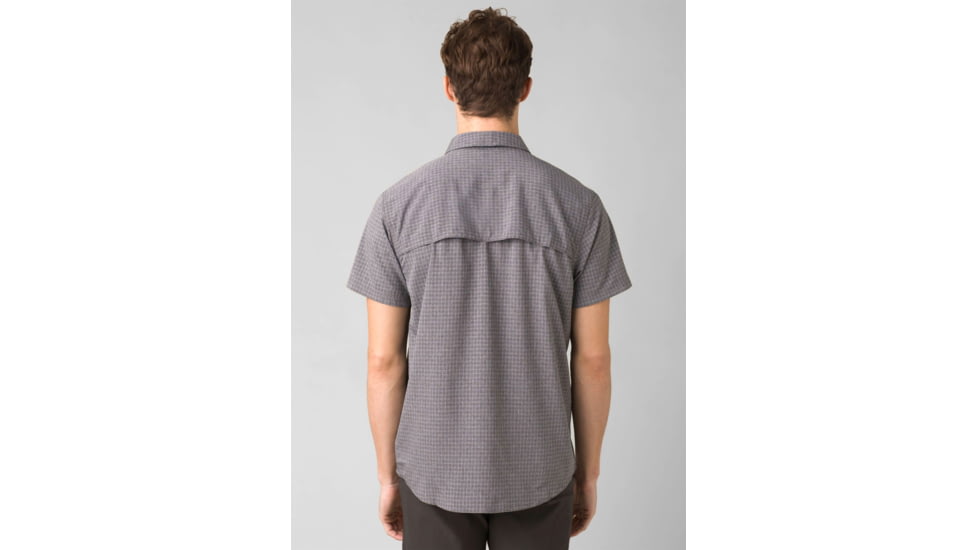 prAna Garvan Short Sleeve Shirt - Men's, Medium, Charcoal, 1965641-020-ST-M