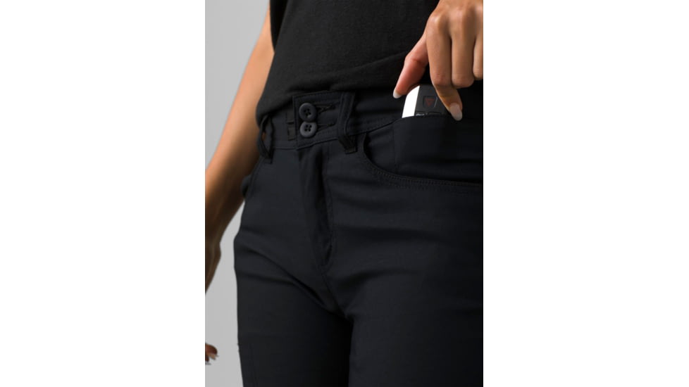 prAna Halle Straight Pant II - Womens, Black, 8, 1971031-001-RG-8