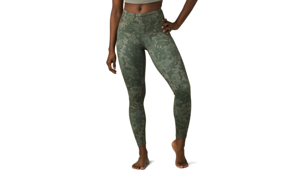 prAna Kimble Printed 7/8 Legging Pants, Kale Wildflower, Large, 1962541-300-RG-L