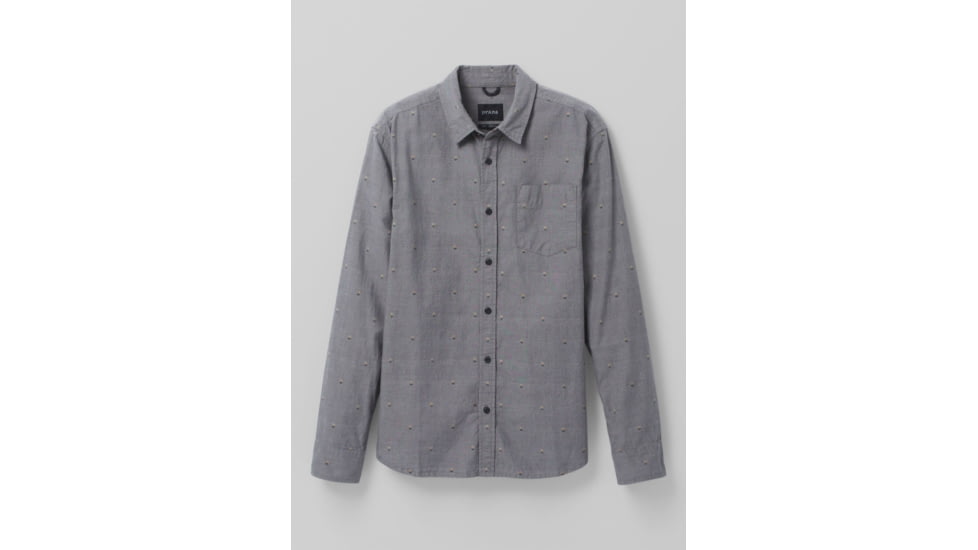 prAna Lewisville Shirt, Dark Iron Scratch, Medium, 1964251-020-ST-M