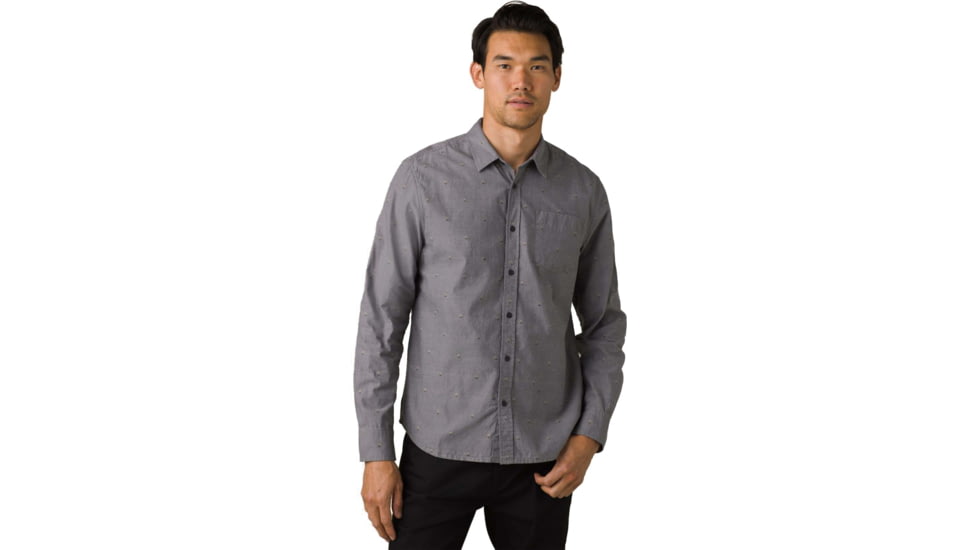 prAna Lewisville Shirt, Dark Iron Scratch, Medium, 1964251-020-ST-M