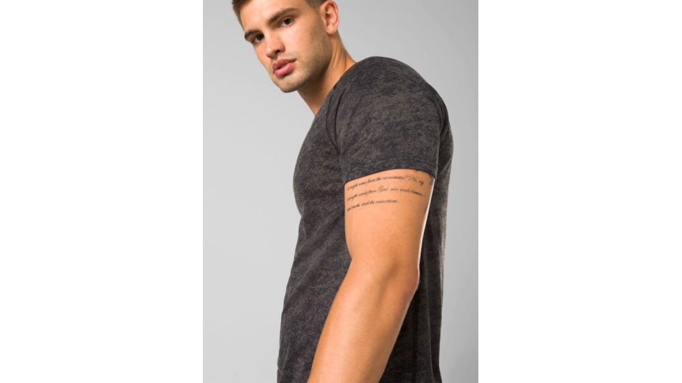 prAna Mission Trails Short Sleeve Tee - Mens, Black Sandblast, Extra Large, 1972681-001-ST-XL