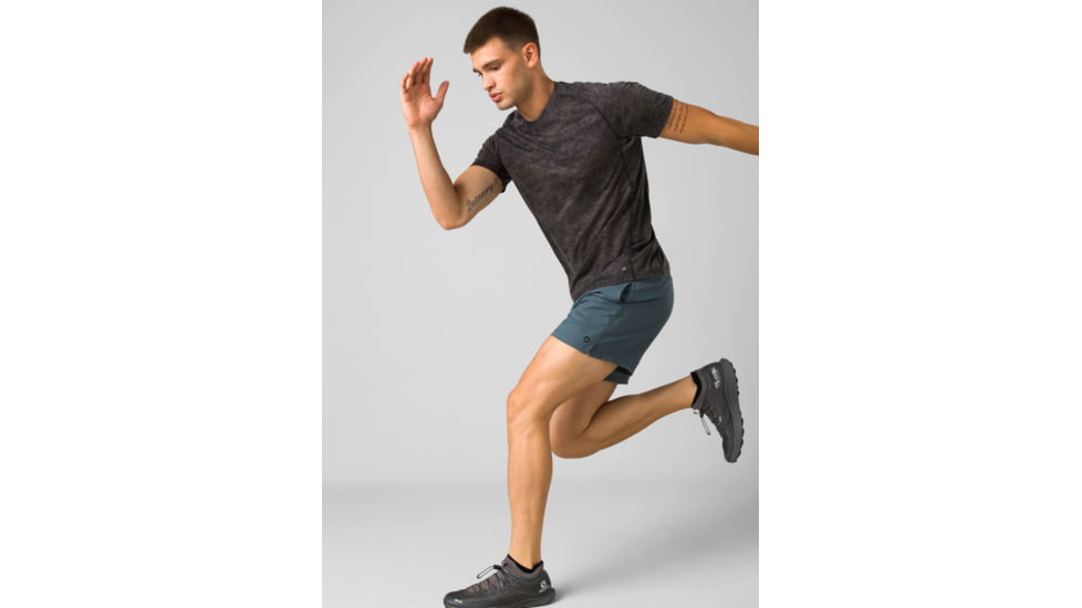 prAna Mission Trails Short Sleeve Tee - Mens, Black Sandblast, Extra Large, 1972681-001-ST-XL