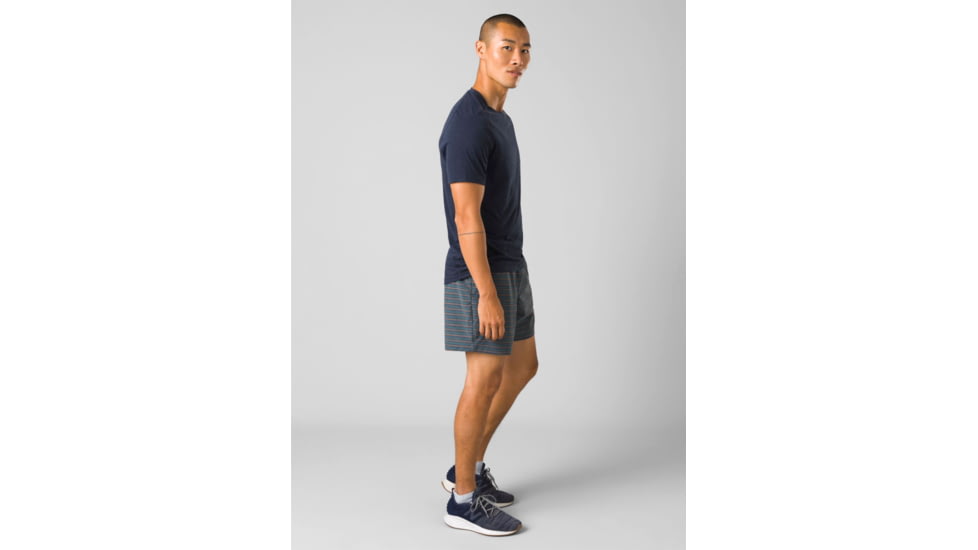 prAna Mission Trails Short Sleeve Tee - Mens, Nautical Heather, Medium, 1972681-404-ST-M