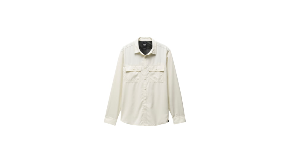 prAna Lost Sol Long Sleeve Shirts - Mens, Chalk, S, 1972361-101-SL-S