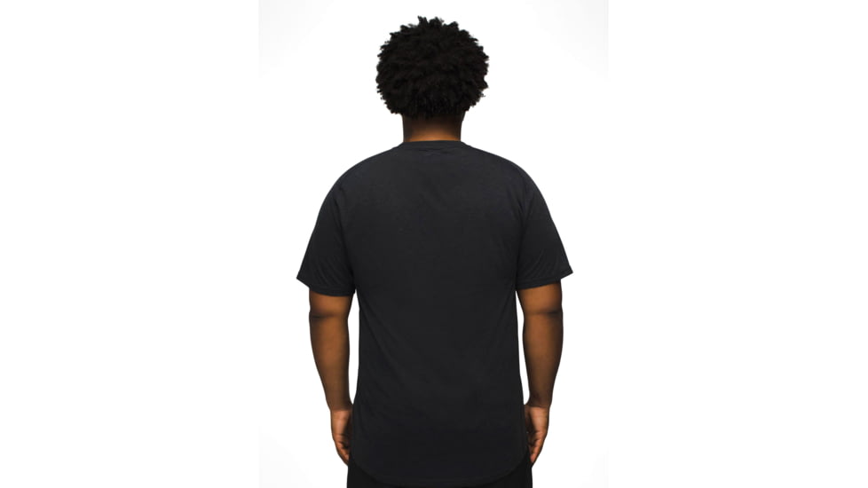 prAna Mission Trails Short Sleeve Tee - Mens, Black Heather, L, 1972681-003-ST-L
