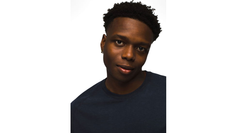 prAna Mission Trails Short Sleeve Tee - Mens, Nautical Heather, Medium, 1972681-404-ST-M