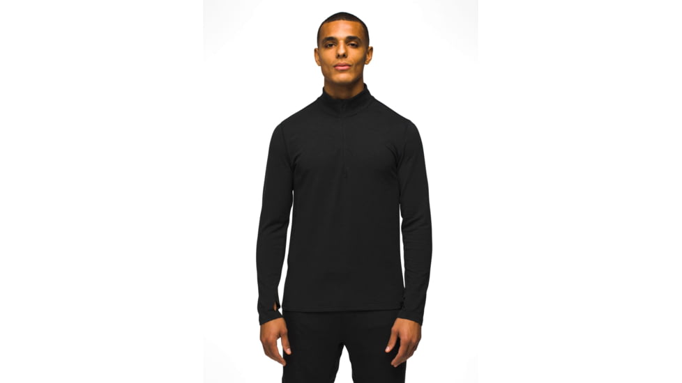 prAna prAna Altitude Tracker 1/4 Zip II - Mens, Black, S, 1972591-001-ST-S