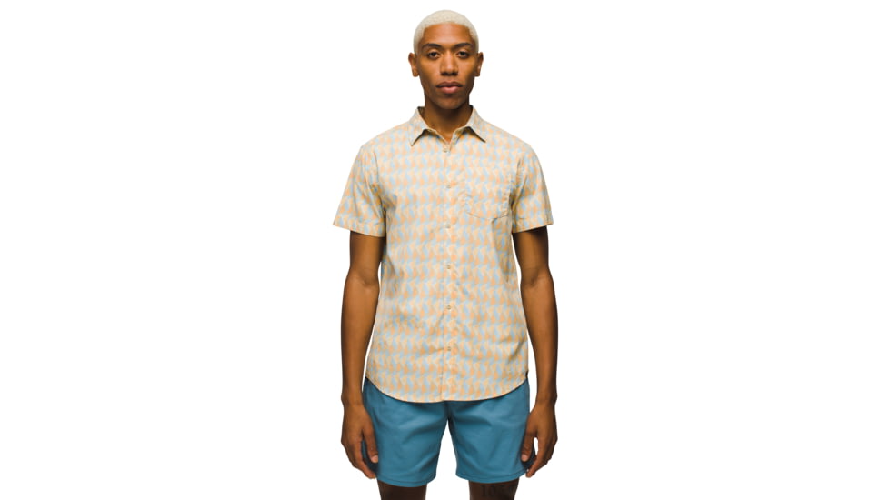 prAna Stimmersee Shirt Standard Fit - Mens, Aura Glow Retro Geo, M, 1970111-801-ST-M