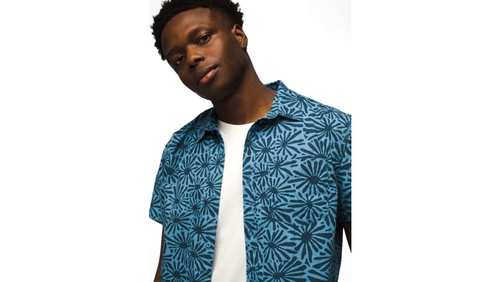 prAna Stimmersee Shirt Standard Fit - Mens, High Tide Stretch, M, 1970111-409-ST-M