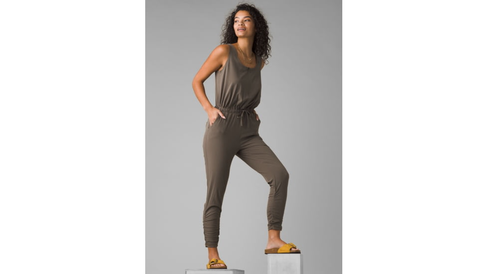 prAna Railay Jumpsuit - Women's, Large, Slate Green, 1965231-301-L