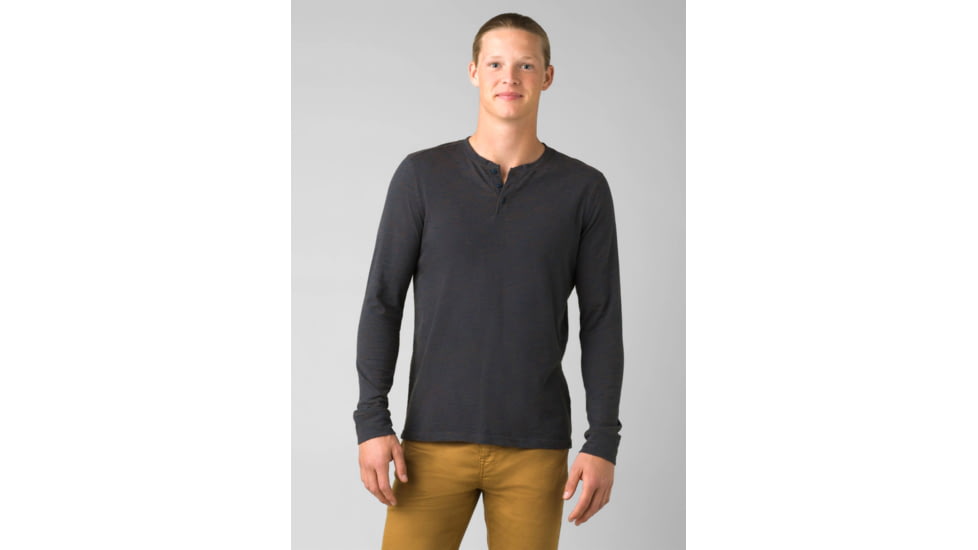 prAna Ronnie Henley II Top - Men's, Large, Dark Sky Heather, 1968041-400-ST-L