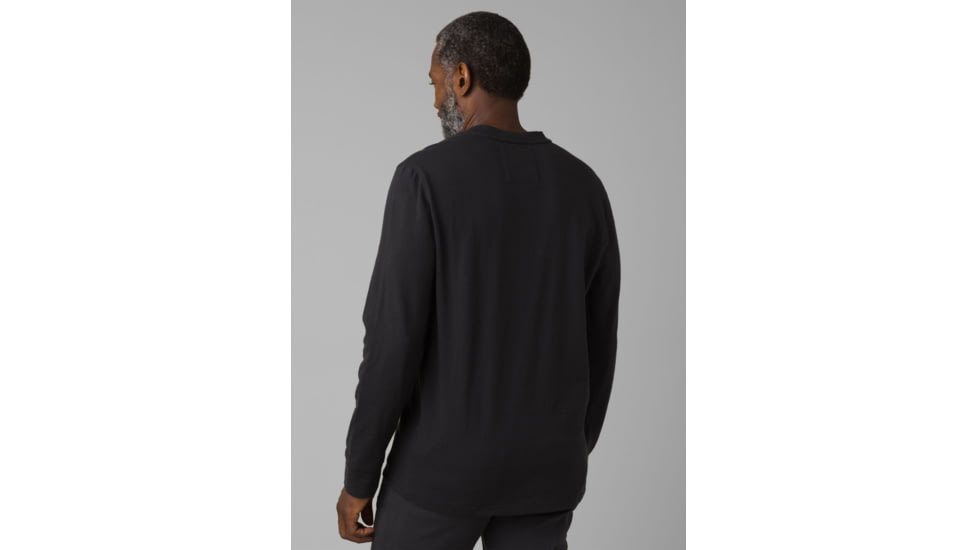 prAna Ronnie Henley Shirt, Black, XLarge, M23190583-BLK-XL