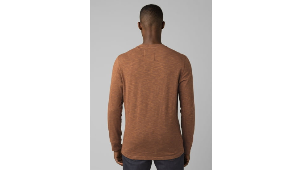 prAna Ronnie Henley Shirt, Walnut, Small, M23190583-WAL-S