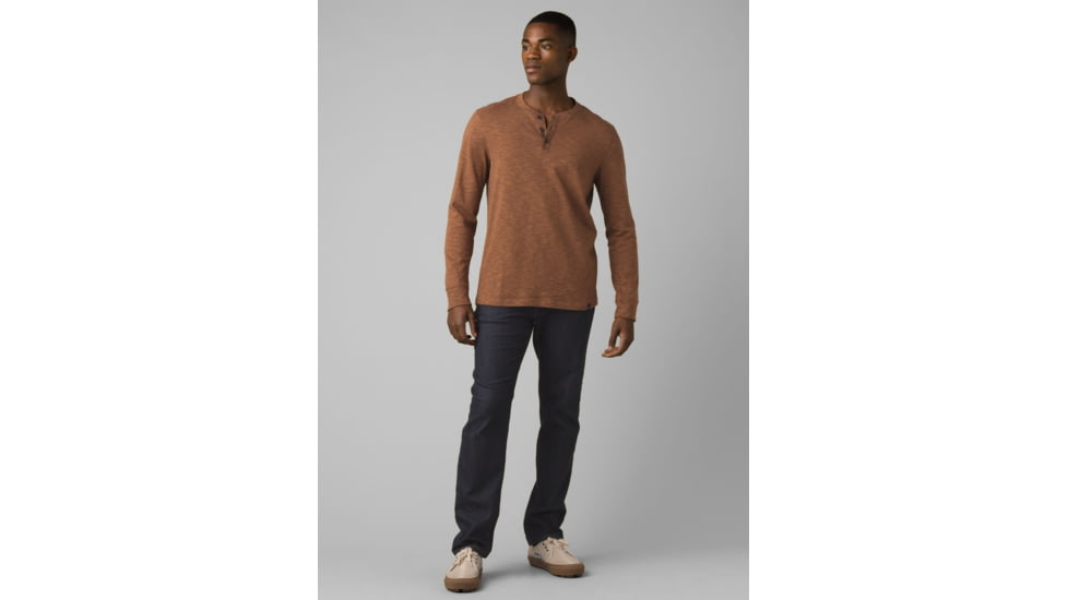 prAna Ronnie Henley Shirt, Walnut, Small, M23190583-WAL-S