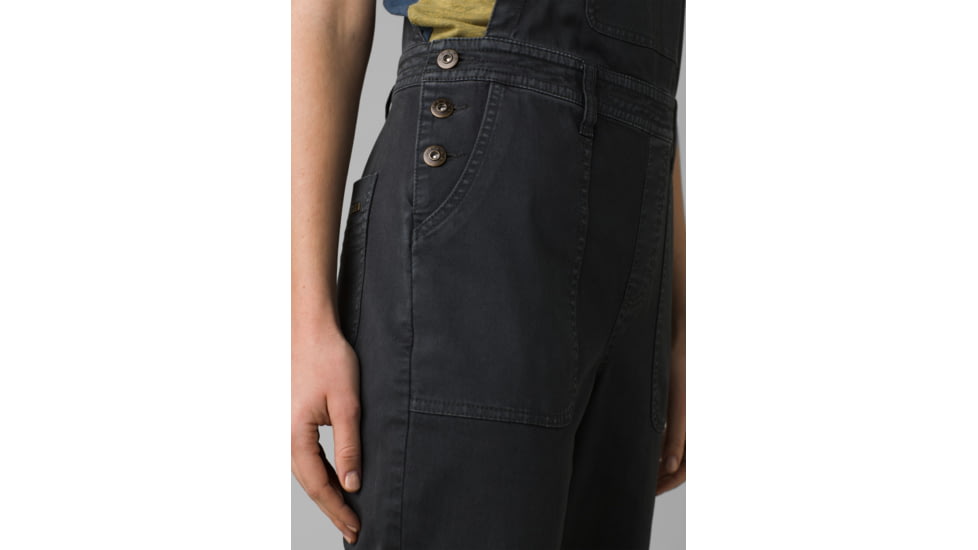 prAna Sancho Overalls - Women's, Extra Small, Charcoal, 1968331-020-XS
