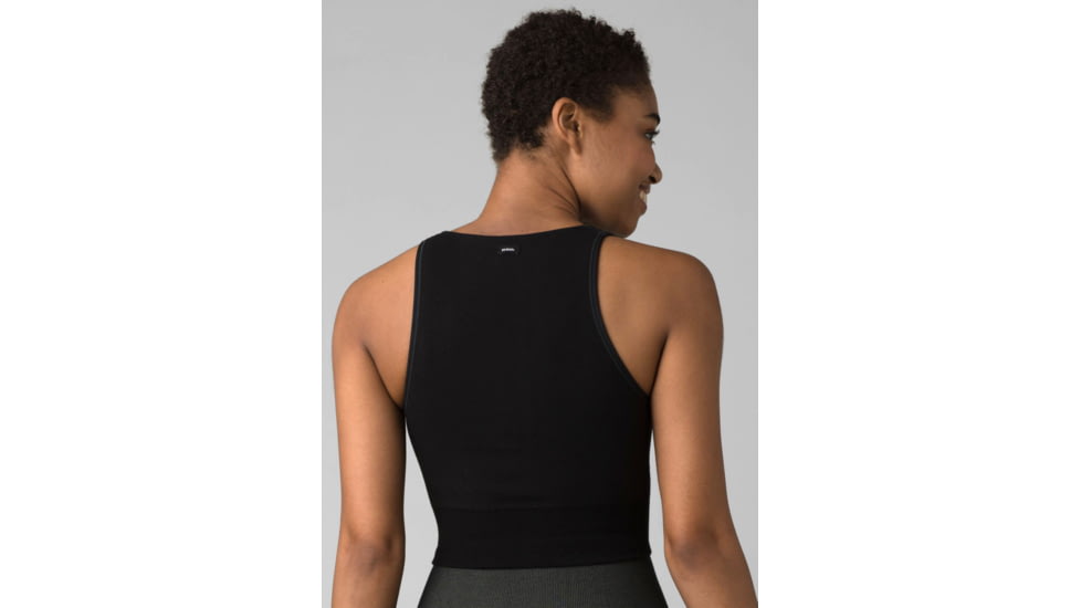 prAna Sopra Seamless Crop Top - Womens, Black, Small, 1970341-001-S