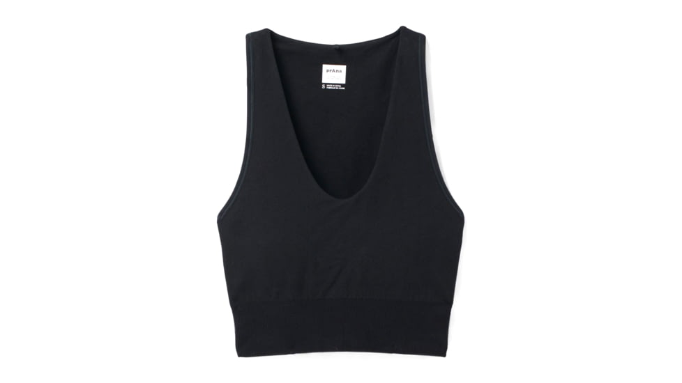 prAna Sopra Seamless Crop Top - Womens, Black, Small, 1970341-001-S