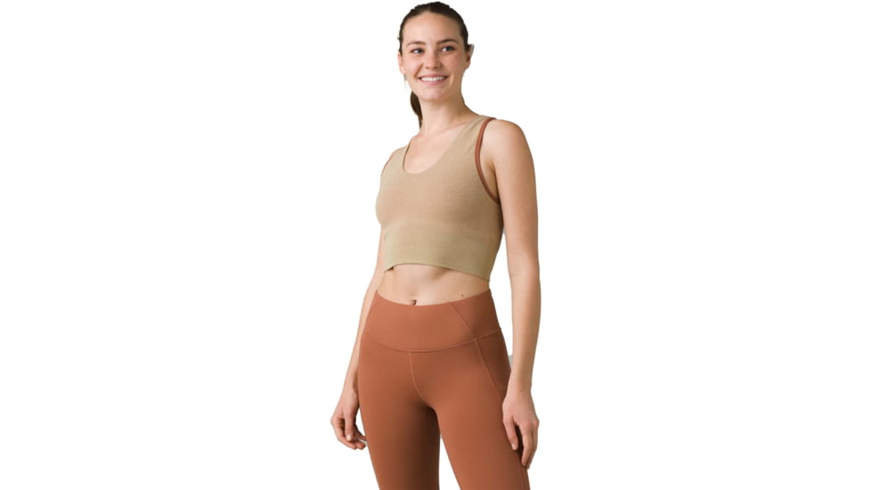 prAna Sopra Seamless Crop Top - Womens, Coastal Sage, XS, 1970341-300-XS