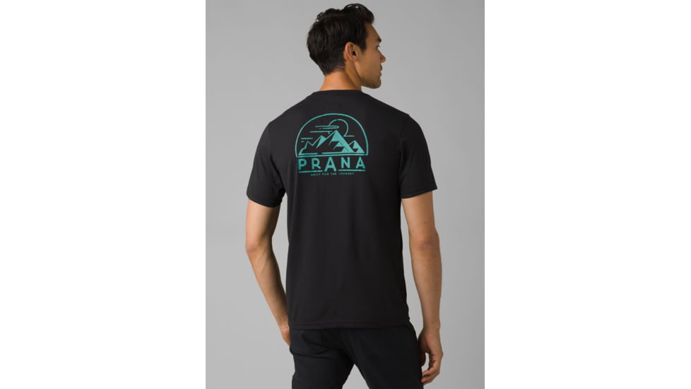 prAna Spire Heights T-Shirt, Black, XLarge, 1966681-002-SL-XL