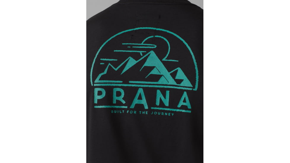 prAna Spire Heights T-Shirt, Black, XLarge, 1966681-002-SL-XL