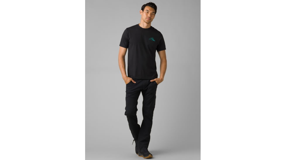 prAna Spire Heights T-Shirt, Black, XLarge, 1966681-002-SL-XL