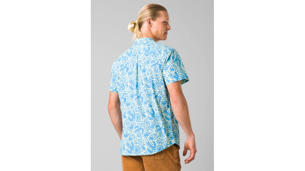 prAna Stimmersee Shirt - Mens, Clear Sky Flora Fauna, Extra Large, 1970111-401-ST-XL