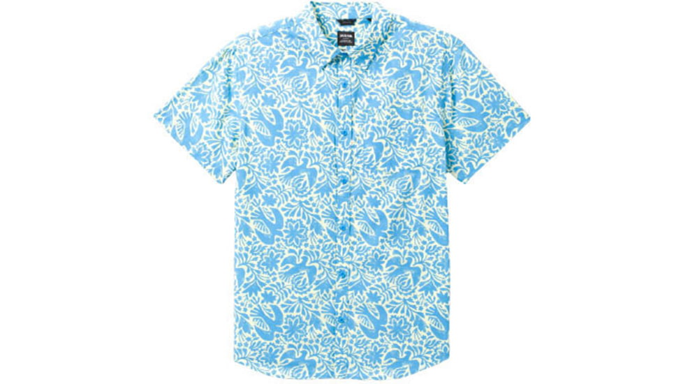 prAna Stimmersee Shirt - Mens, Clear Sky Flora Fauna, Extra Large, 1970111-401-ST-XL