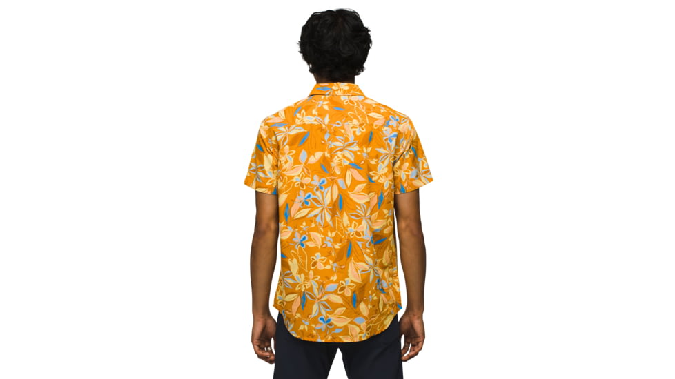 prAna Stimmersee Shirt Standard Fit - Mens, Ochre Star Floral, XXL, 1970111-800-ST-XXL