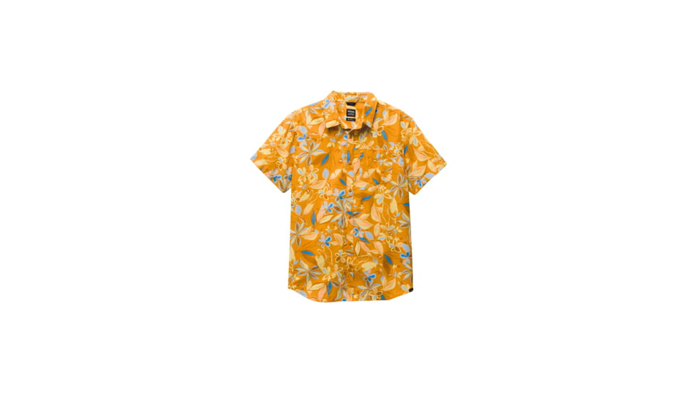 prAna Stimmersee Shirt Standard Fit - Mens, Ochre Star Floral, XXL, 1970111-800-ST-XXL