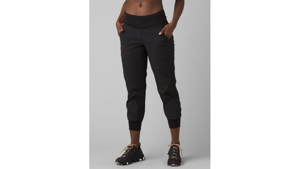 prAna Summit Jogger Pants - Womens, Solid Black, L, 1963671-002-RG-L