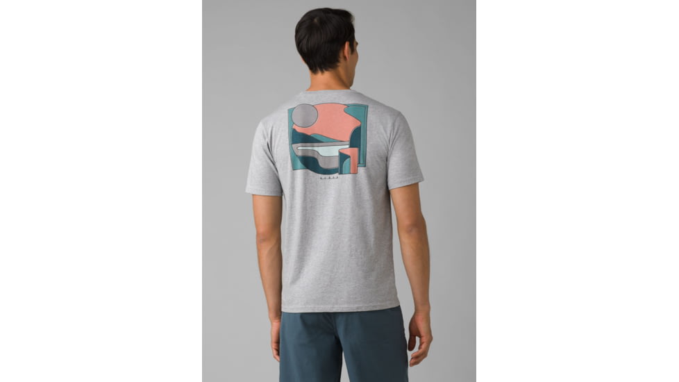 prAna Torreys Peak T-Shirt - Mens, Medium Heather Grey, L, 1965501-020-SL-L