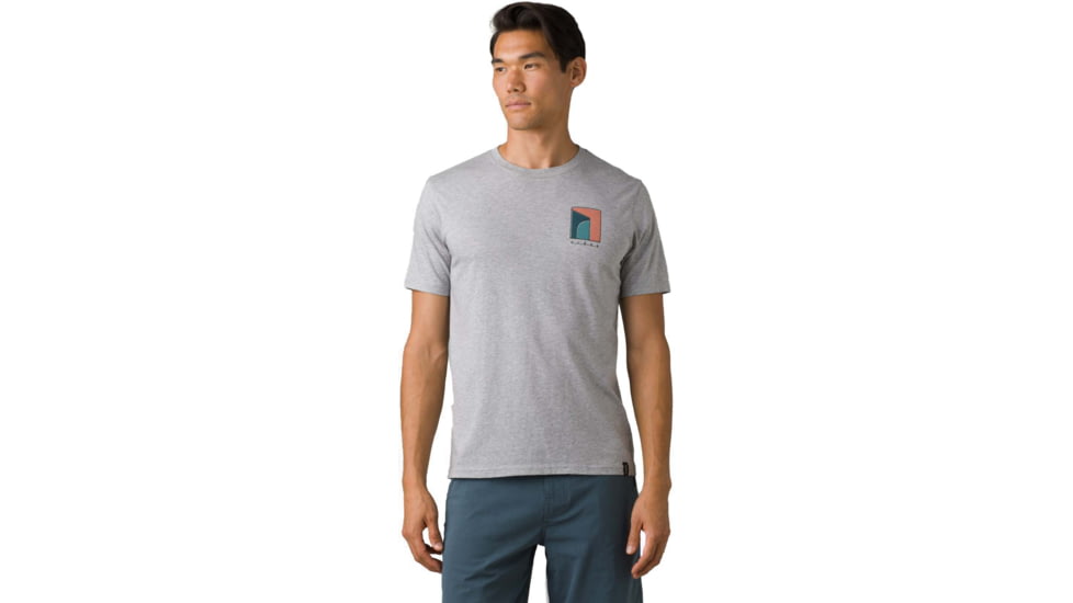 prAna Torreys Peak T-Shirt - Mens, Medium Heather Grey, L, 1965501-020-SL-L