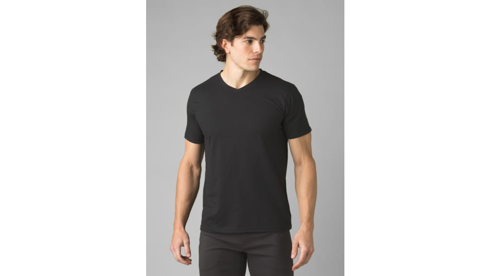 prAna V-Neck T-Shirt, Black, XLarge, 1965421-002-ST-XL