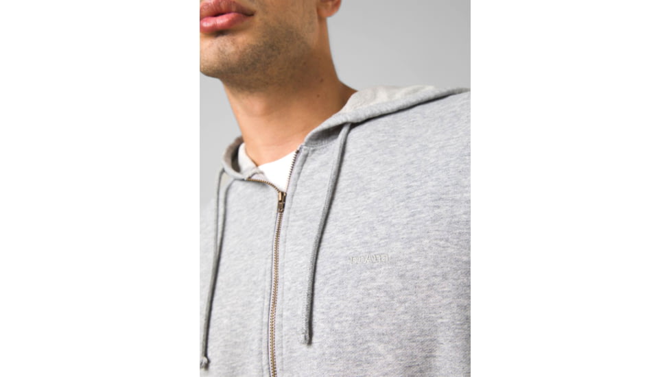 prAna Vintage Terry FZ Hoodie - Mens, Denim Heather, Extra Large, 1972421-400-ST-XL