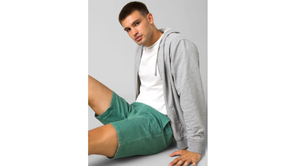 prAna Vintage Terry FZ Hoodie - Mens, Denim Heather, Extra Large, 1972421-400-ST-XL