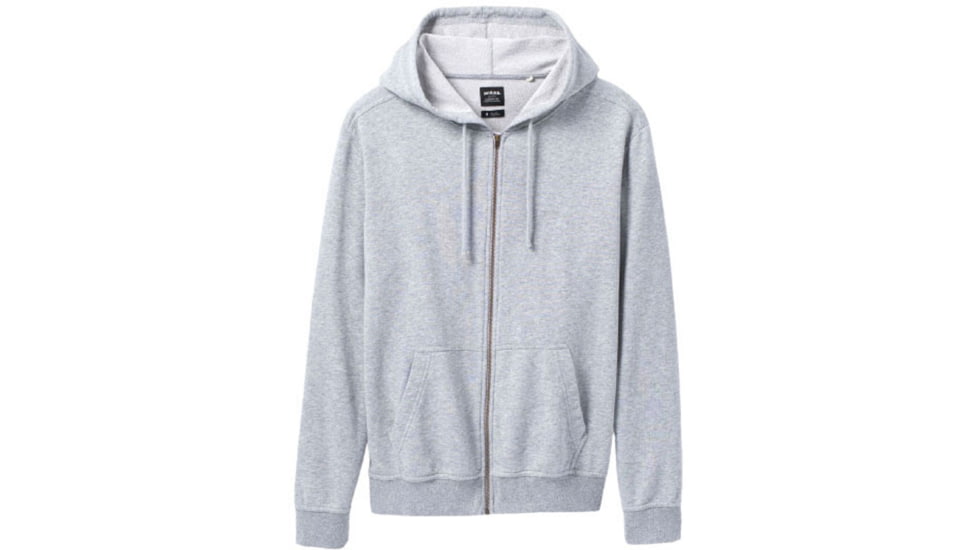 prAna Vintage Terry FZ Hoodie - Mens, Denim Heather, Extra Large, 1972421-400-ST-XL