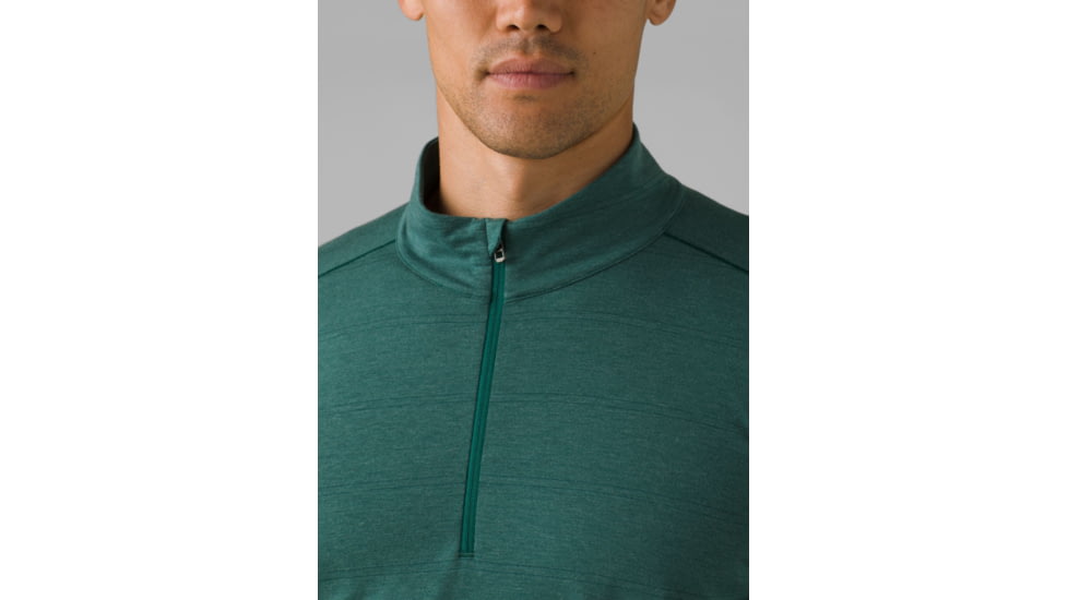 prAna Watchtower 1/2 Zip Shirt - Mens, Deep Pine, L, 1963421-301-L