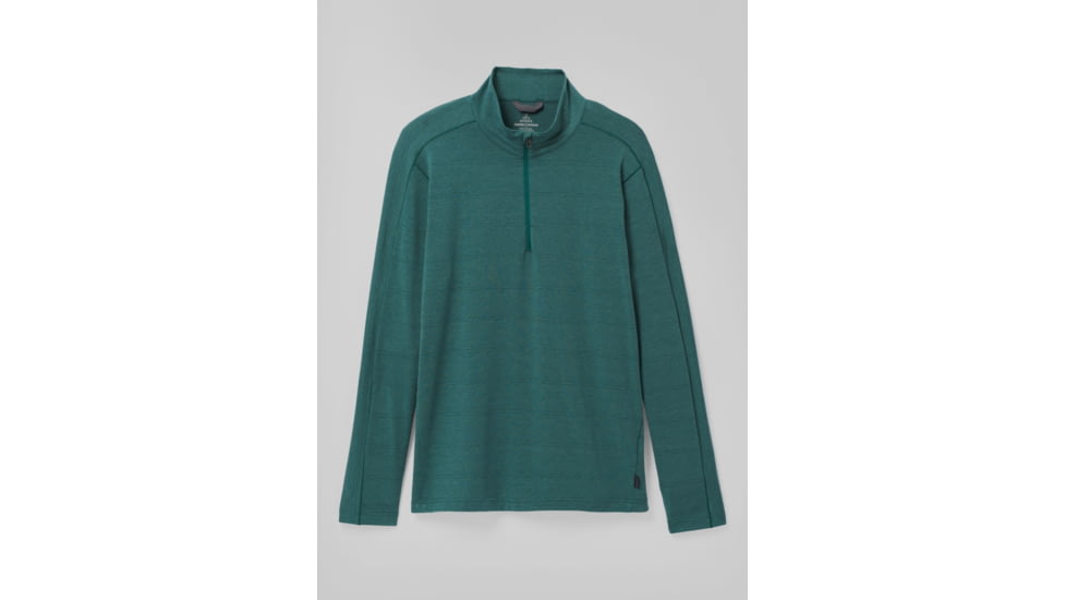prAna Watchtower 1/2 Zip Shirt - Mens, Deep Pine, L, 1963421-301-L