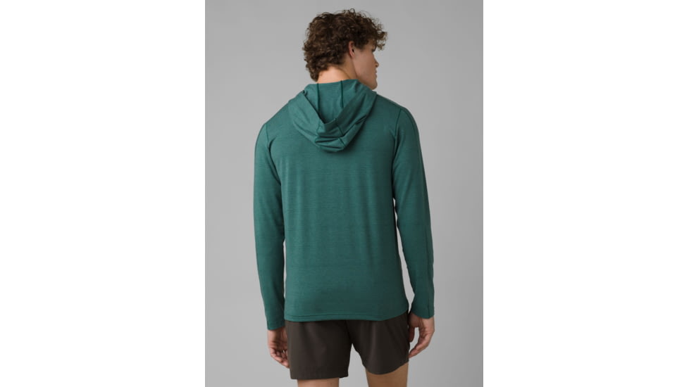 prAna Watchtower Long Sleeve Hoodie - Mens, Deep Pine, L, 1963831-300-ST-L
