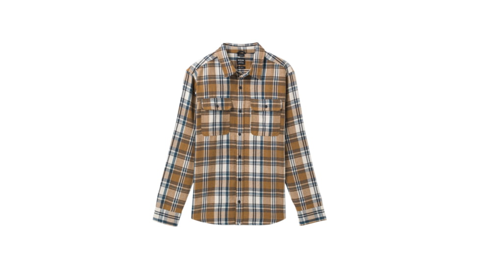 prAna Westbrook Flannel Shirt - Men's, Medium, Chalk, 1964401-100-ST-M