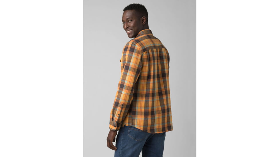 prAna Westbrook Flannel Shirt - Men's, Large, Sunray, 1964401-700-ST-L