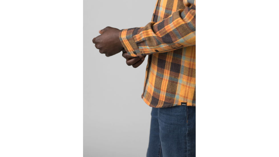 prAna Westbrook Flannel Shirt - Men's, Large, Sunray, 1964401-700-ST-L