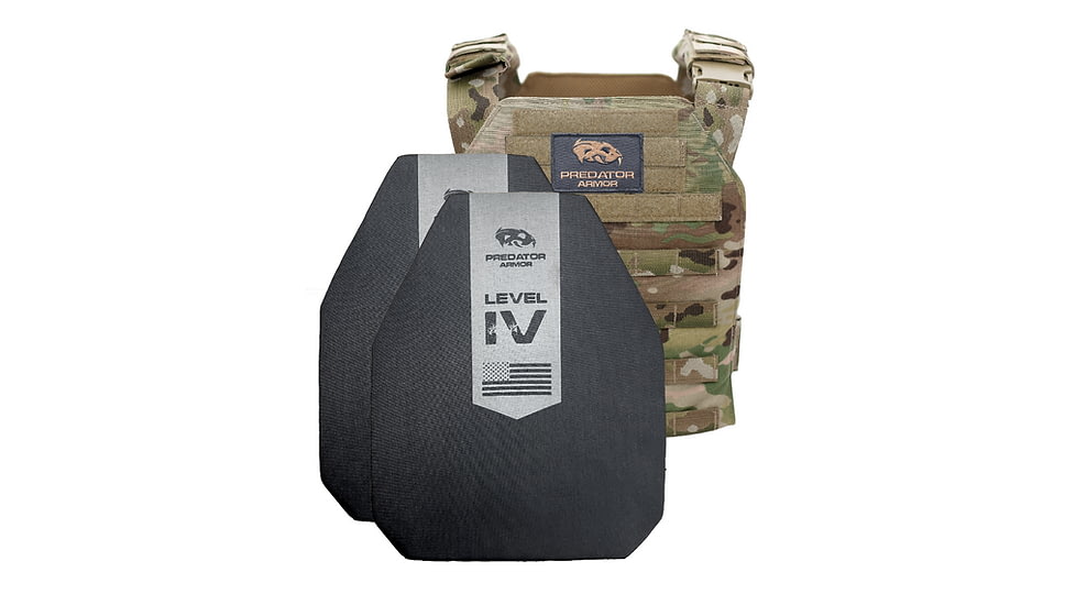 Predator Armor Level IV Ceramic Plate Carrier Package, MultiCam, One Size, 762765666685
