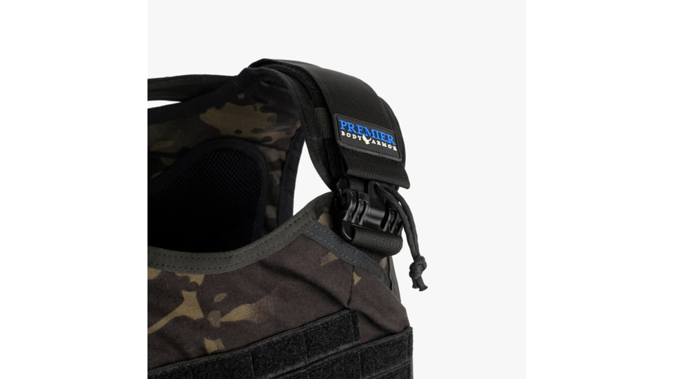 Premier Body Armor Core Mission Plate Carrier, Universal Fit, MultiCam Black, 10x12 inch, CMPC-MCB-DLR